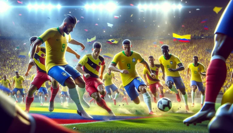 Poängställning I Brasiliens Herrlandslag I Fotboll Mot Colombias Herrlandslag I Fotboll